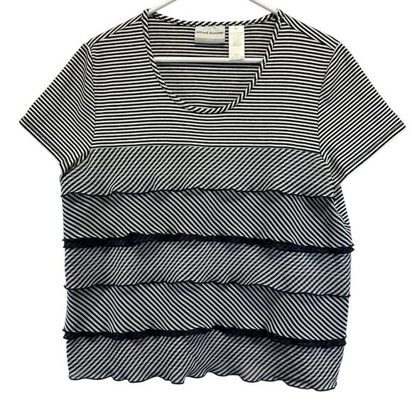 Alfred Dunner Tops - Vintage Alfred Dunner Stunner!  Layered Women Top Cap Sleeve Y2K Size PL